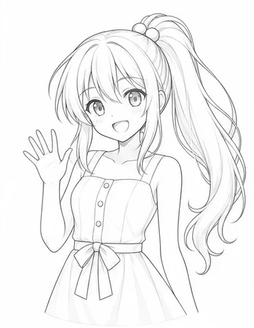 Step 4: Add facial features and clothing details