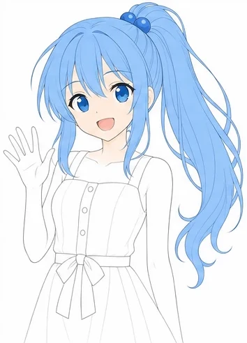 Step 6: Colour the hair and eyes