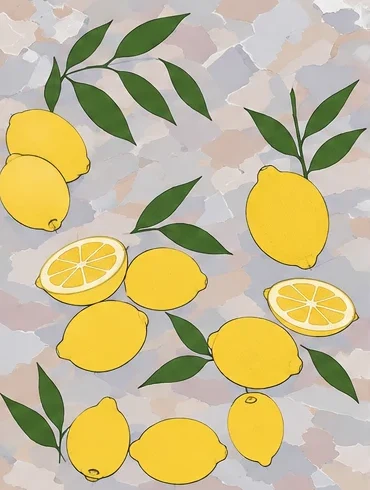 Step 7: Fill in flat colors for leaves and background